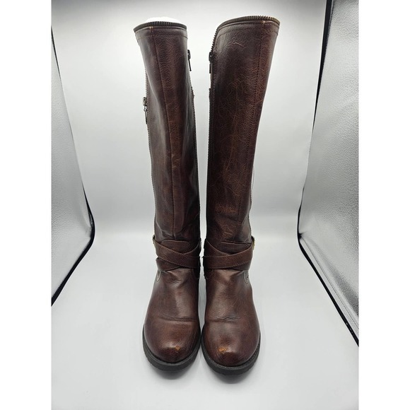 G By Guess Women's Boots Tall Shaft Wide Calf Boots Brown Sz 8M Fits like 7.5M - Picture 2 of 12